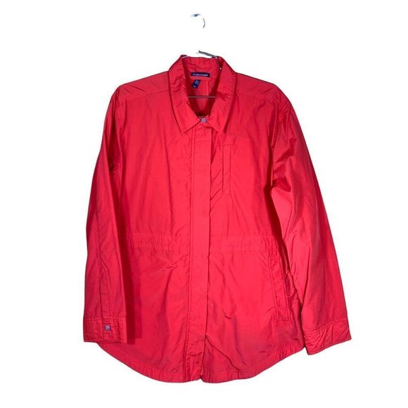 Eileen Fisher Weather Resistant Coral Windbreaker Size L - Picture 1 of 6